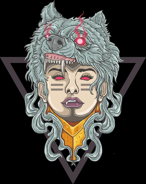 Kurt Sticker 10x10 cmRenkli Sticker ürün görseli 1