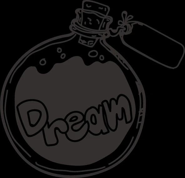İksir Dream Sticker 10x10 cmRenkli Sticker ürün görseli 1