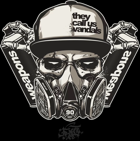 They Call Us Vandals Sticker 10x10 cmRenkli Sticker ürün görseli 1
