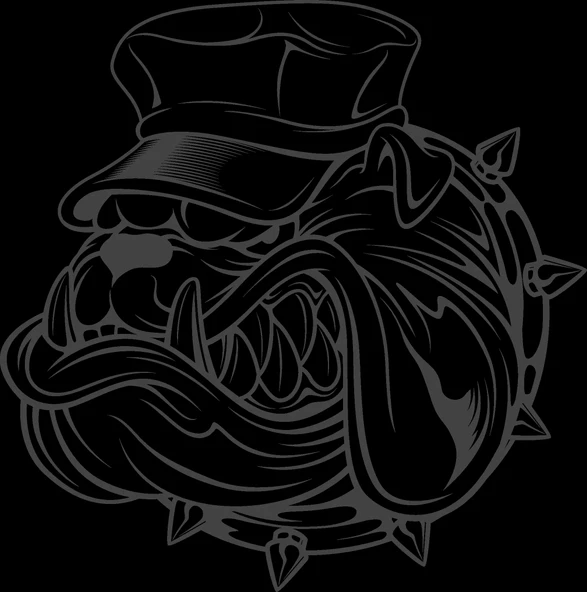 Bulldog Sticker 10x10 cmRenkli Sticker ürün görseli 1