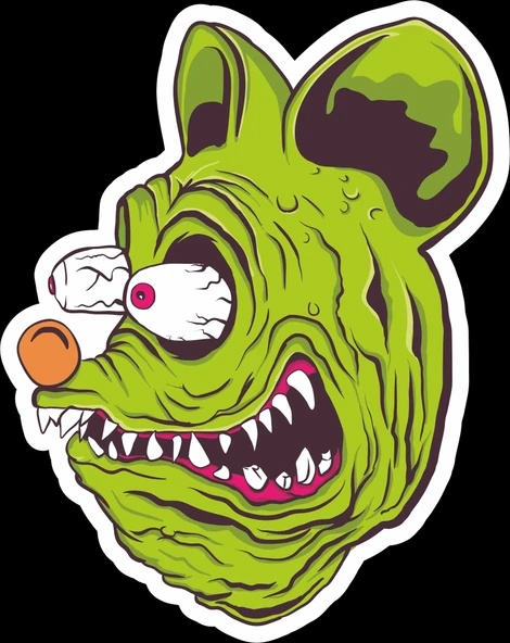 Zombi 3 Sticker 10x10 cmRenkli Sticker ürün görseli 1