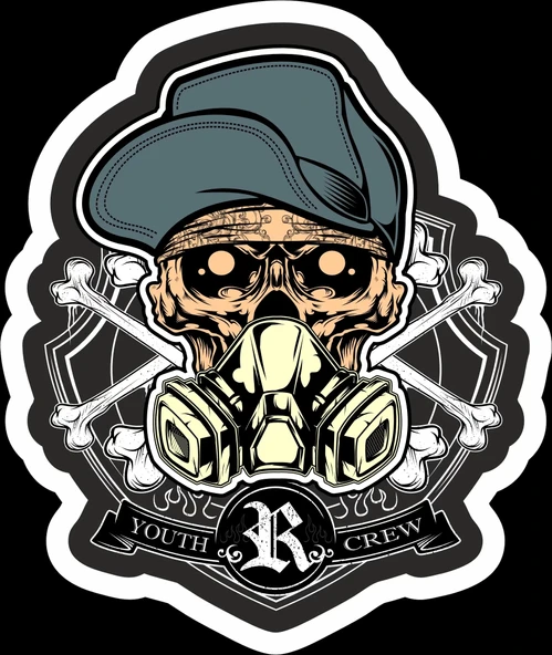 Youth Crew Sticker 10x10 cmRenkli Sticker ürün görseli 1