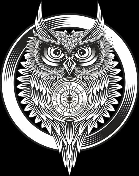 Baykuş Sticker 10x10 cmRenkli Sticker ürün görseli 1