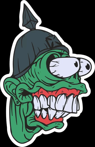 Zombi 7 Sticker 10x10 cmRenkli Sticker ürün görseli 1