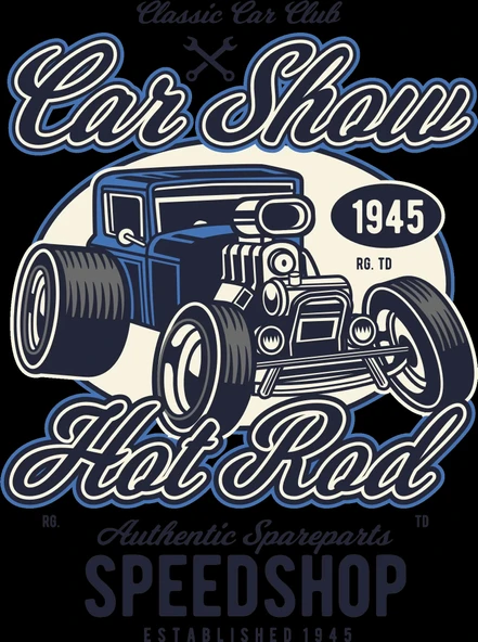 Car Show Sticker 10x10 cmRenkli Sticker ürün görseli 1