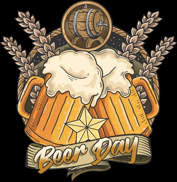 Beer Day Sticker 10x10 cmRenkli Sticker ürün görseli 1