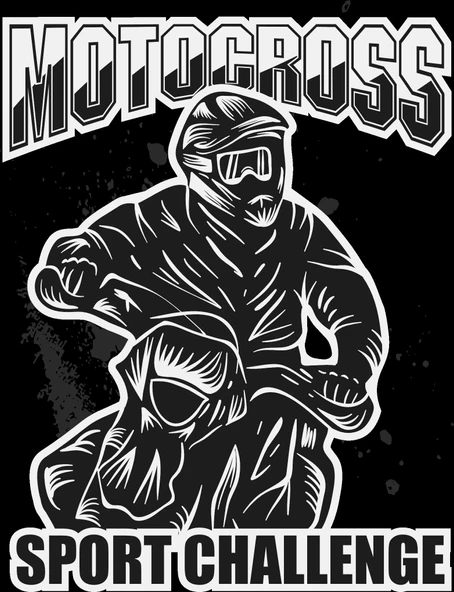 Motocross Sport Challenge Sticker 10x10 cmRenkli Sticker ürün görseli 1