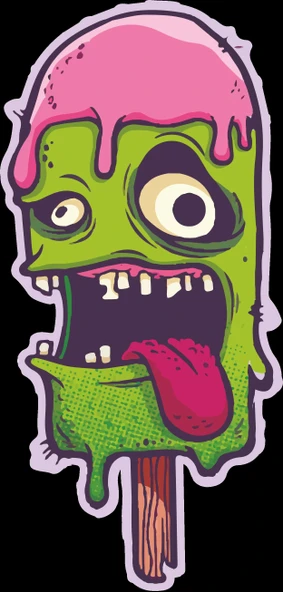 Dondurma Sticker 10x10 cmRenkli Sticker ürün görseli 1