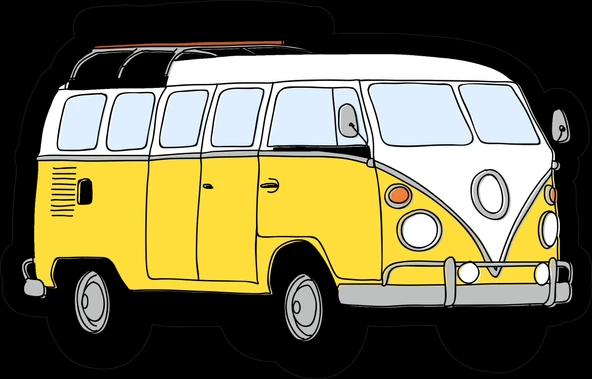 Karavan Sticker 10x10 cmRenkli Sticker ürün görseli 1