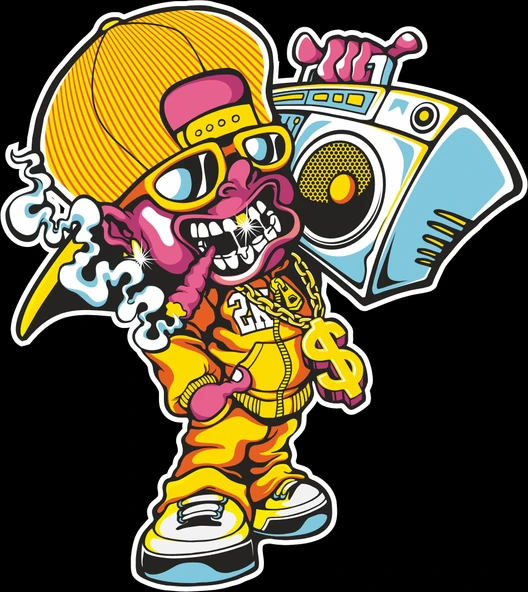 Teyipli Adam Sticker 10x10 cmRenkli Sticker ürün görseli 1