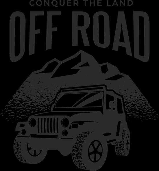 Conqurer The Land Off Road Sticker 10x10 cmRenkli Sticker ürün görseli 1