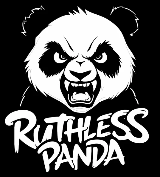 Ruthless panda Stickert 10x10 cmRenkli Sticker ürün görseli 1
