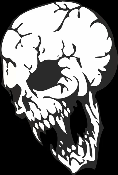 Vampir Kurukafa Sticker 10x10 cmRenkli Sticker ürün görseli 1