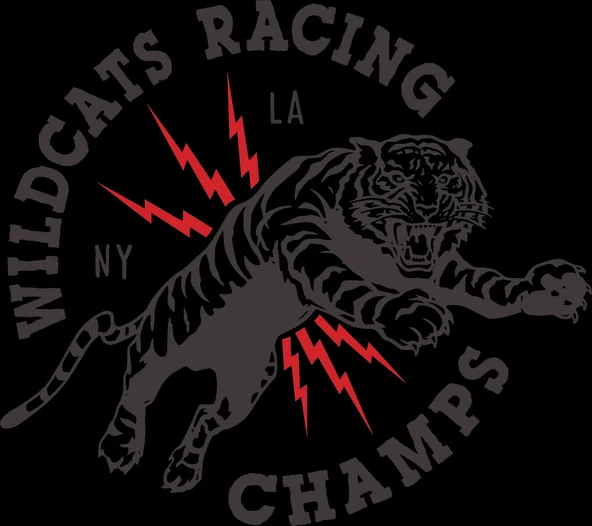Wildcats Racing Sticker 10x10 cmRenkli Sticker ürün görseli 1