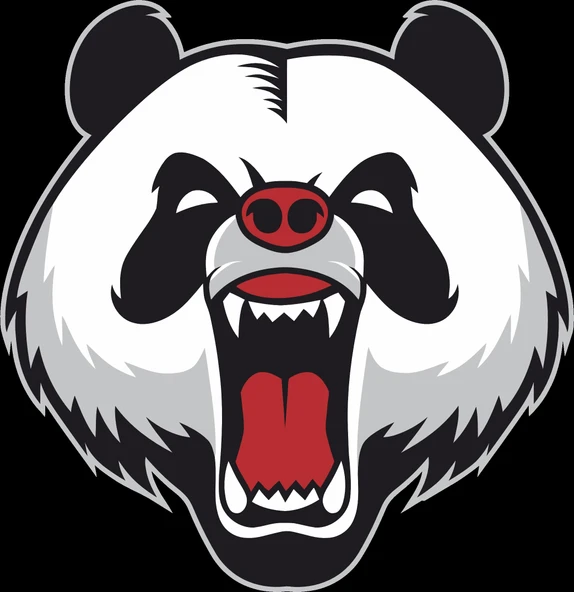 panda kımış sticker 10x10 cmRenkli Sticker ürün görseli 1
