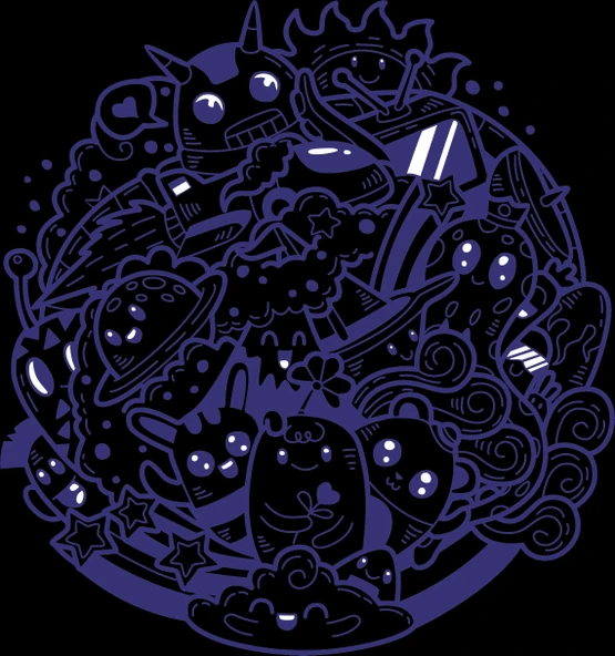 Desenler Sticker 5 10x10 cmRenkli Sticker ürün görseli 1