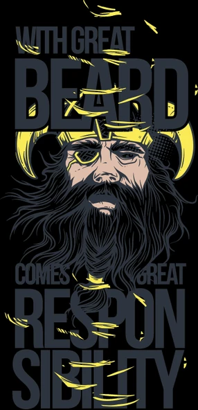 Beard Sticker 10x10 cmRenkli Sticker ürün görseli 1