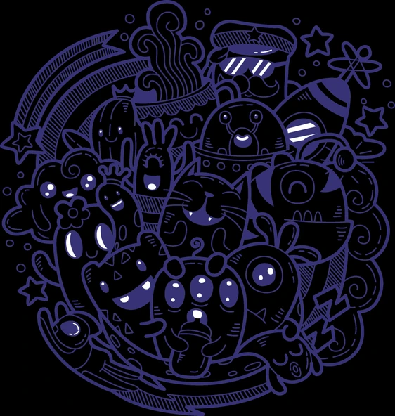 Desenler Sticker 3 10x10 cmRenkli Sticker ürün görseli 1