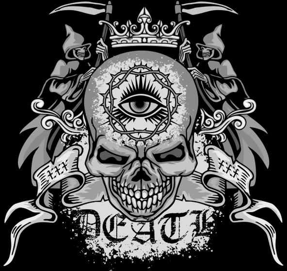 Tek Göz Kurukaf Sticker 10x10 cmRenkli Sticker ürün görseli 1