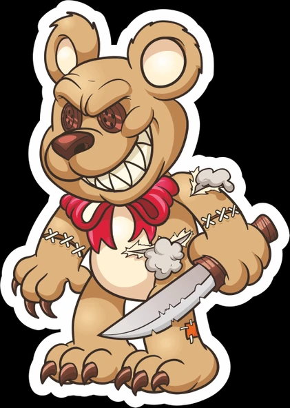 chucky sticker 10x10 cmRenkli Sticker ürün görseli 1