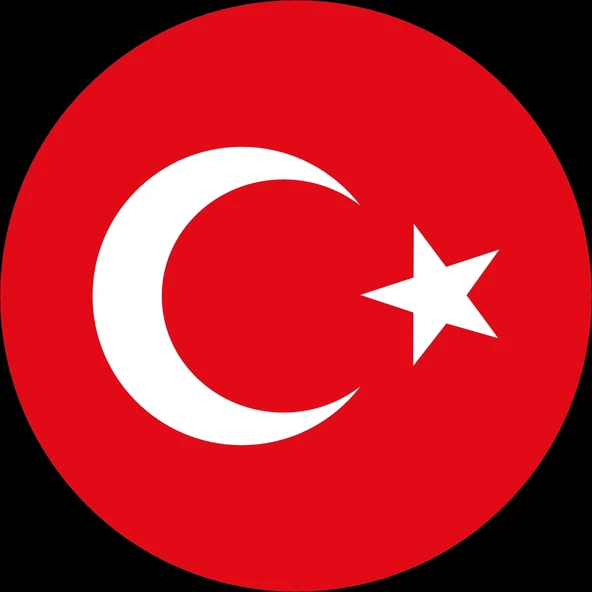 Türkiye Bayrağı Sticker 10x10 cmRenkli Sticker ürün görseli 1