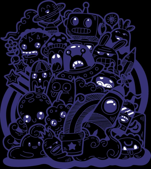 Desenler Sticker 2 10x10 cmRenkli Sticker ürün görseli 1