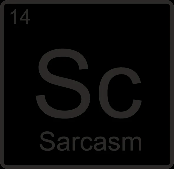 Sc sarcasm sticker 10x10 cmRenkli Sticker ürün görseli 1