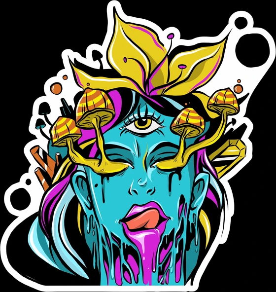 Tek Göz Sticker 10x10 cmRenkli Sticker ürün görseli 1