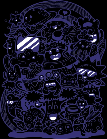 Desenler Sticker 4 10x10 cmRenkli Sticker ürün görseli 1