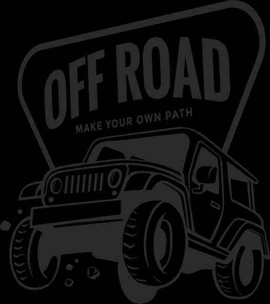Off Road Make Your Own Path Sticker 10x10 cmRenkli Sticker ürün görseli 1