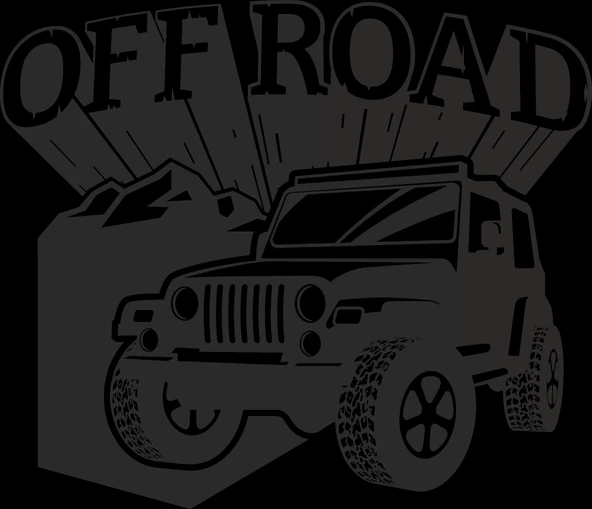 Off Road Jeep Sticker 10x10 cmRenkli Sticker ürün görseli 1