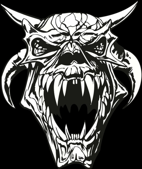 şeytan 2 Kurukafa Sticker 10x10 cmRenkli Sticker ürün görseli 1