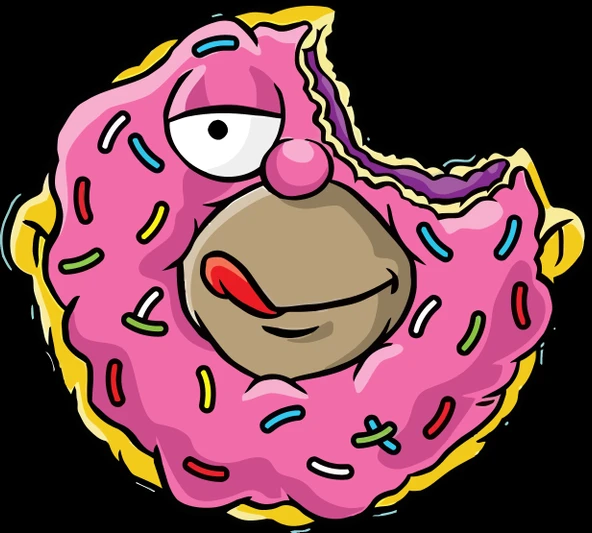 donut sticker 10x10 cmRenkli Sticker ürün görseli 1