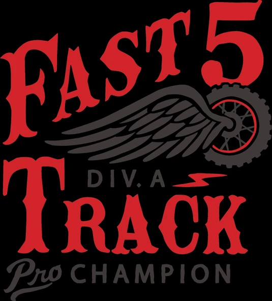 Fast 5 Track Sticker 10x10 cmRenkli Sticker ürün görseli 1