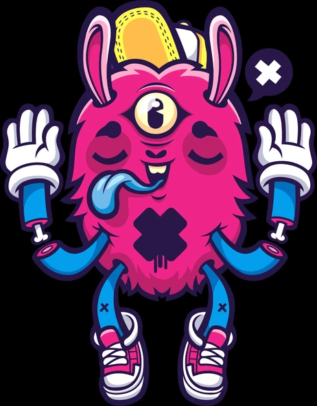 Pembe Sticker 10x10 cmRenkli Sticker ürün görseli 1