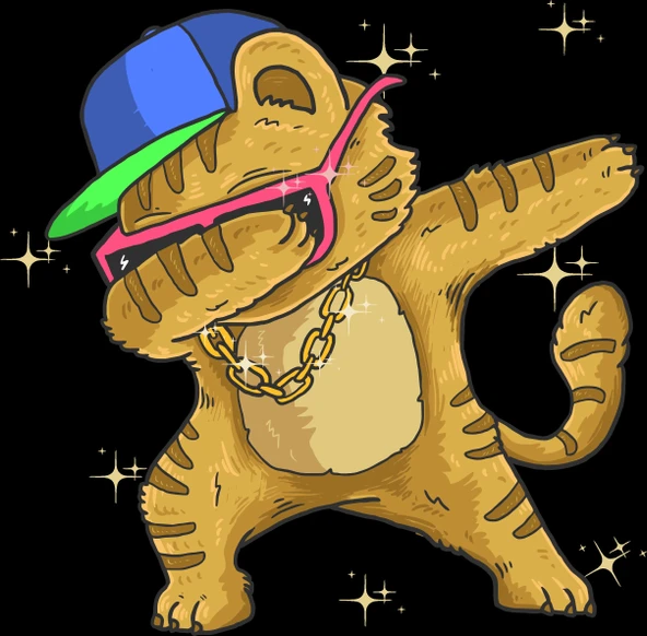 Kedi Sticker 10x10 cmRenkli Sticker ürün görseli 1