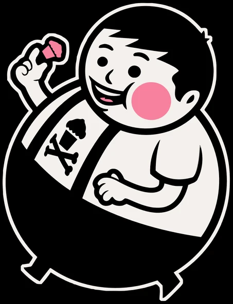 Yiyen Adam Sticker 10x10 cmRenkli Sticker ürün görseli 1
