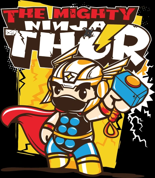 Thor Sticker 10x10 cmRenkli Sticker ürün görseli 1