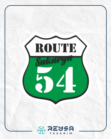 54 Sakarya Sticker 10x10 cmRenkli Sticker ürün görseli 1