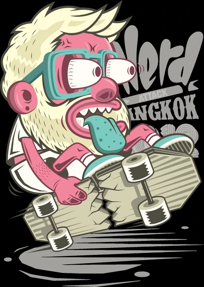 Sket Sticker 10x10 cmRenkli Sticker ürün görseli 1