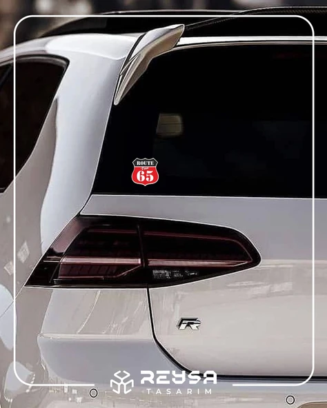 65 Van Sticker 10x10 cmRenkli Sticker - Resim 3
