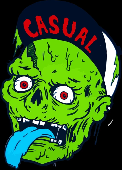 Zombiee Sticker 10x10 cmRenkli Sticker ürün görseli 1