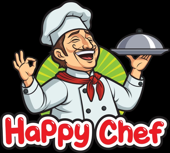Mutlu Chef Sticjer 10x10 cm Renkli Sticker ürün görseli 1