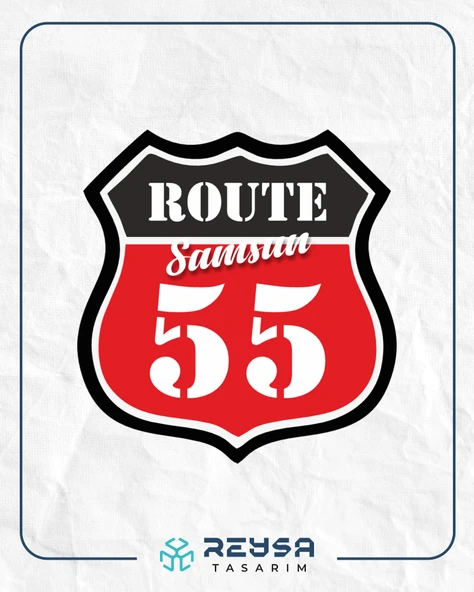 55 Samsun Sticker 10x10 cmRenkli Sticker ürün görseli 1