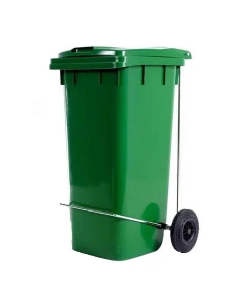 Omnipazar SY-6507 Pedallı Tekerlekli Kapaklı Plastik Çöp Konteyneri 120 lt ürün görseli 1