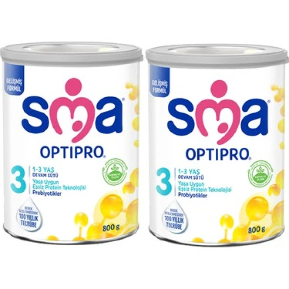 SMA Optipro 3 Probiyotik Devam Sütü 800 gr 2 Adet - Resim 3