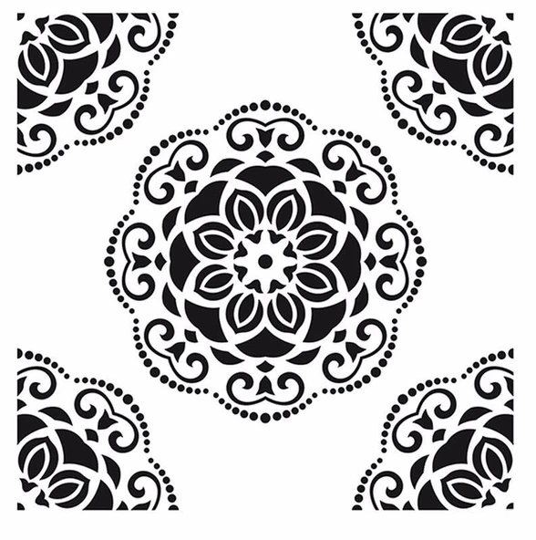 HOME DECOR STENCIL HD-75 45X45 ürün görseli 1