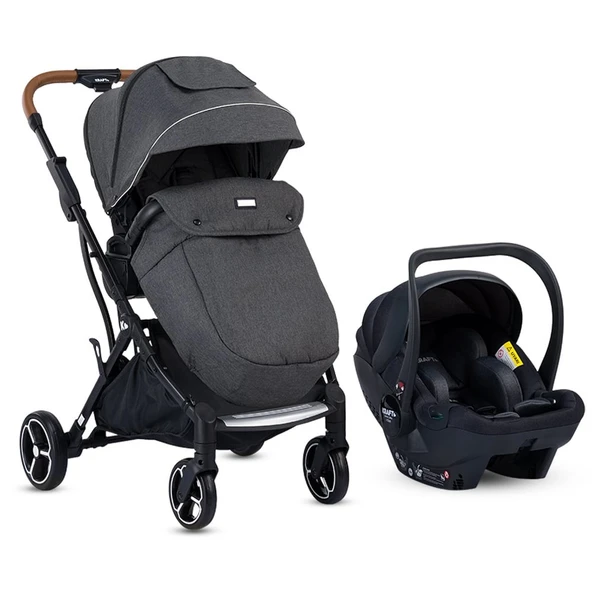 Kraft Juno i-Size Travel Sistem Bebek Arabası / Koyu-Gri ürün görseli 1