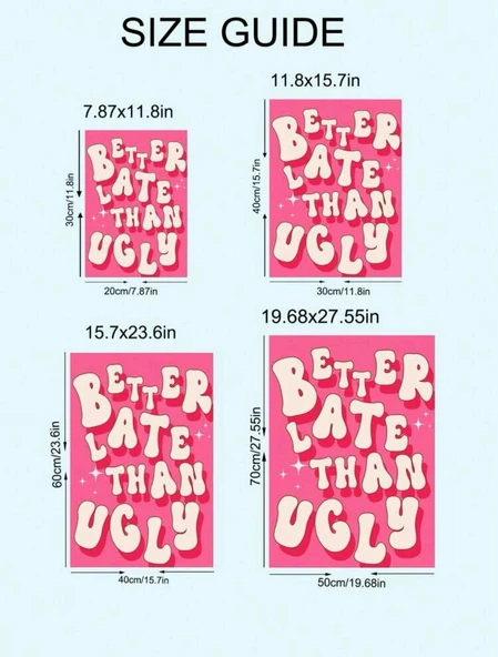 Pembe Duvar Tuval Poster - Resim 4
