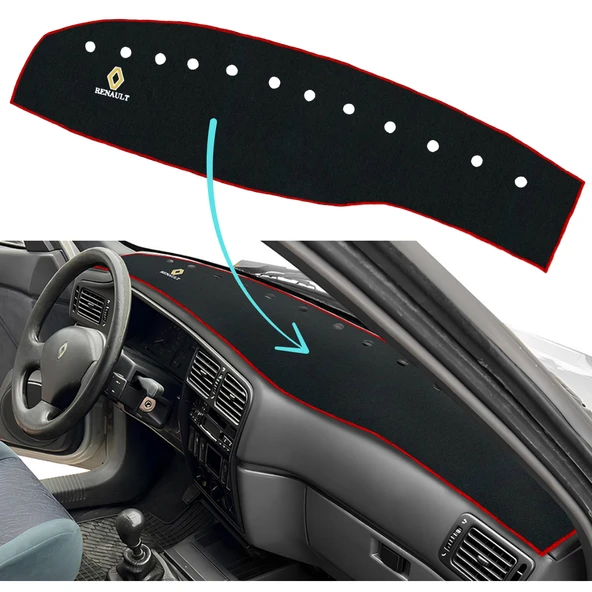 Renault 19 Europa Ön Göğüs Siyah Torpido Kaplama Koruma Halısı Örtüsü ürün görseli 1
